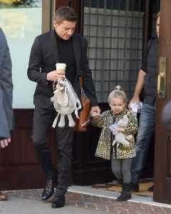 Jeremy Renner and Daughter Ava in Heber City
