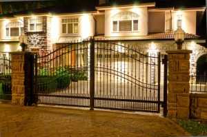 A Luxury House with a Driveway Gate