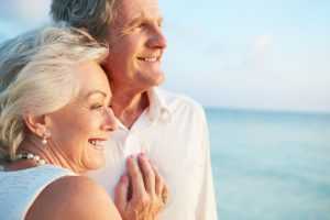 Senior citizens happy and successfully retired
