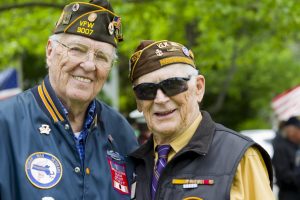 Military veterans smiling